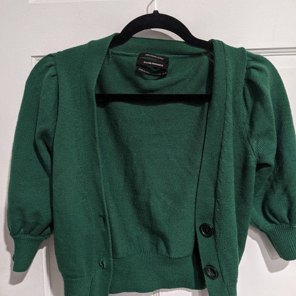 Club Monaco Green Cardigan